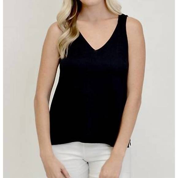 NEW ILINEN ilinen classic cotton tank top in black - Picture 1 of 3